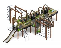 Детская игровая площадка Аэроплан ДИК 2.03.4.04-02 В джунглях Н=1200