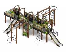 Детская игровая площадка Аэроплан ДИК 2.03.4.04-02 В джунглях Н=1200