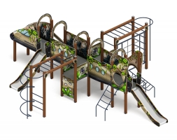 Детская игровая площадка Аэроплан ДИК 2.03.4.04-02 В джунглях Н=1200, фото 2
