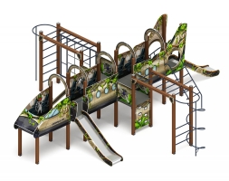 Детская игровая площадка Аэроплан ДИК 2.03.4.04-02 В джунглях Н=1200, фото 1