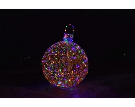 Светящаяся фигура Ёлочная игрушка на раме (диаметр 1,2 м), фото 1