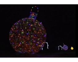 Светящаяся фигура Ёлочная игрушка на раме (диаметр 1,2 м), фото 3