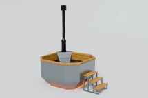 Сибирская купель с боковой печью Сибирская купель с боковой печью