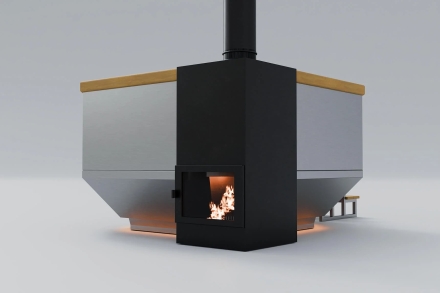 Сибирская купель с боковой печью, фото 2