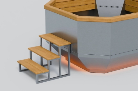 Сибирская купель с боковой печью, фото 4