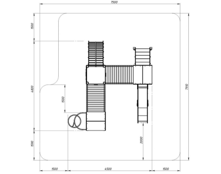 Детская игровая площадка Городок (Алтай) горка Н 1200 ДИК 2.01.3.03-04, фото 5