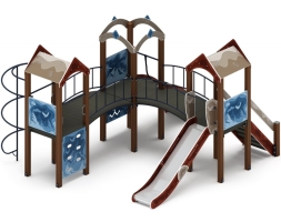 Детская игровая площадка Городок (Алтай) горка Н 1200 ДИК 2.01.3.03-04, фото 1