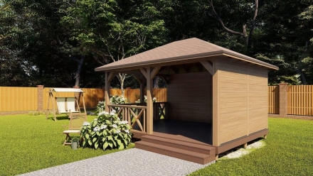 Прямоугольная беседка САЛЬТО, фото 3