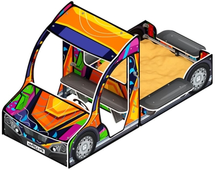 Песочница Грузовичек (маскарад) ИО 5.03.03-11, фото 1