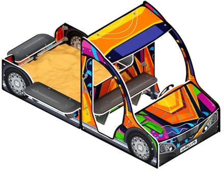 Песочница Грузовичек (маскарад) ИО 5.03.03-11, фото 2