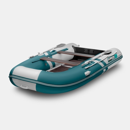 GLADIATOR B 330 LIGHT B Морской зеленый-белый моторная лодка ПВХ Пайол 9 мм, фото 1