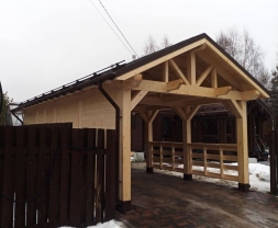 Навес для машин с хозблоком СКАГЕН Несущий каркас, фото 2