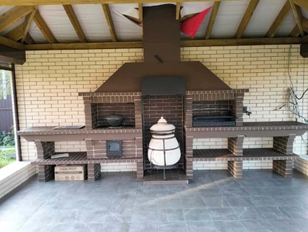 Печь Аристократ 832 Прямоугольный кирпич коричневый, фото 5