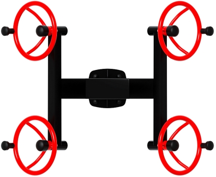 Рули (положение стоя) красный - Уличный тренажер - СТ 101-11, фото 5