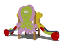 Горка двойная Медуза 08022 для детской площадки Горка двойная Медуза 08022 для детской площадки