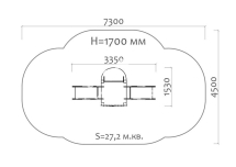 Горка двойная Медуза 08022 для детской площадки Горка двойная Медуза 08022 для детской площадки