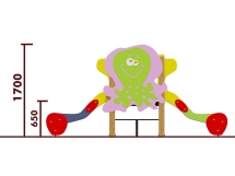 Горка двойная Медуза 08022 для детской площадки Горка двойная Медуза 08022 для детской площадки