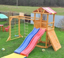 Детская игровая деревянная площадка для дачи "Мадрид 6" Детская игровая деревянная площадка для дачи "Мадрид 6"