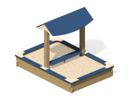 Песочница ПС-03 с навесом для детской площадки, фото 1 Песочница ПС-03 с навесом для детской площадки, фото 1