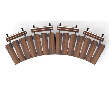 Скамья модульная Радиус комфорта-3 (тёмный дуб), фото 4