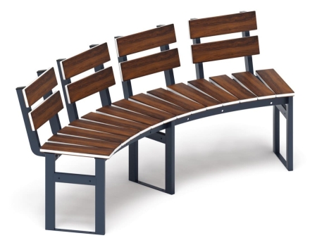 Скамья модульная Радиус комфорта-3 (тёмный дуб), фото 1