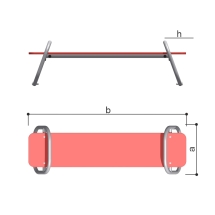 Скамейка Romana 057.56.00 без спинки для улицы
