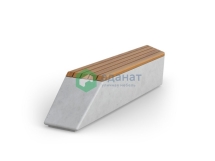 Скамья «Зигзаг» модуль 1 с настилом