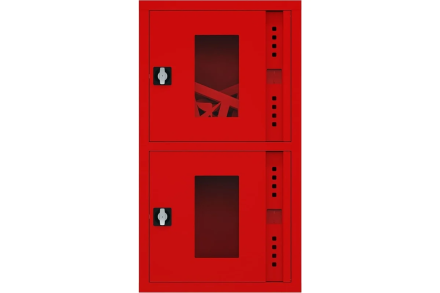 Пожарный шкаф НПО ПУЛЬС ШП-К-О-Пульс-320-12 НОК/ВОК(У) ручка-замок, пр/лев, нав/встр, открытый, красный, 700x1300x300 мм 5501010500147, фото 1