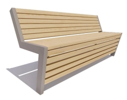 Парковая скамейка Техно, Сосна (брус 30х60) 2 м, фото 3