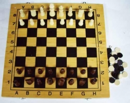 Набор 3 в 1(шахматы,шашки,нарды) шпон В2412
