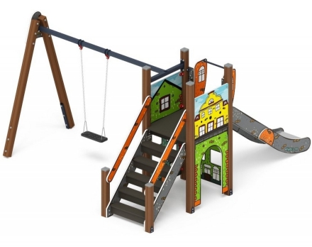 Детская игровая площадка Счастливое детство Город ДИК 2.01.01-01 H=1200, фото 2
