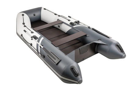 Броня-320 СК слань+киль белый-серый (Лодка ПВХ под мотор с усилением), фото 2