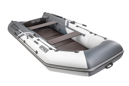Броня-320 СК слань+киль белый-серый (Лодка ПВХ под мотор с усилением), фото 1