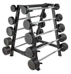 Штанга неразборная обрезиненная 15 кг Прямой гриф, фото 7