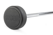 Штанга неразборная обрезиненная 15 кг Прямой гриф Штанга неразборная обрезиненная 15 кг Прямой гриф