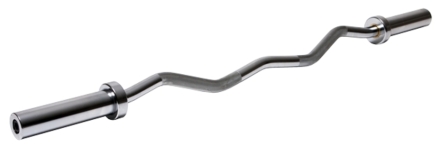 Гриф для штанги ZSO, D-50, L-1196 мм, ломаный W-образный до 136 кг, замки-пружины, фото 1