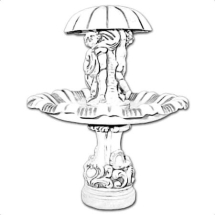 Фонтан скульптурный классический "Дети под зонтиком" на большой ножке малый артикул 921 Фонтан скульптурный классический "Дети под зонтиком" на большой ножке малый артикул 921