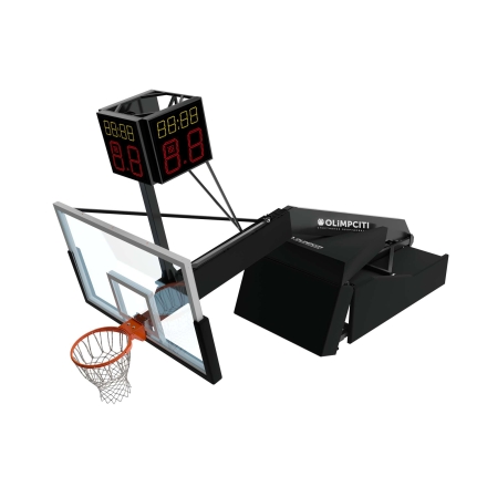 Стойка баскетбольная мобильная складная PRO, вынос 3250 с трехсторонним табло атаки, фото 4