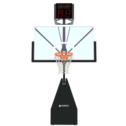 Стойка баскетбольная мобильная складная PRO, вынос 3250 с трехсторонним табло атаки, фото 2