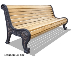 Скамейка чугунная Новый парк, Сосна 2,0 м, фото 1