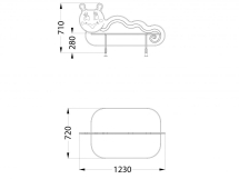 МФ 1.23 Лавочка со спинкой Гусеница