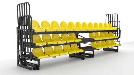 Трибуна телескопическая ОЛИМП СИТИ 3-х рядная на 32 места, фото 8