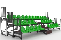 Трибуна телескопическая ОЛИМП СИТИ 3-х рядная на 32 места Трибуна телескопическая ОЛИМП СИТИ 3-х рядная на 32 места