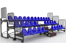 Трибуна телескопическая ОЛИМП СИТИ 3-х рядная на 32 места Трибуна телескопическая ОЛИМП СИТИ 3-х рядная на 32 места