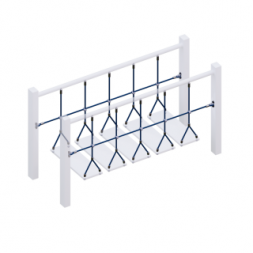 Комплект ограждений (две половинки) подвесного моста для детских игровых комплексов., фото 1