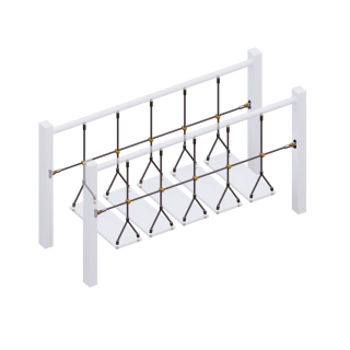 Комплект ограждений (две половинки) подвесного моста для детских игровых комплексов., фото 4