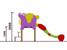 Горка Слоненок 08311 H=1000 для детской площадки Горка Слоненок 08311 H=1000 для детской площадки