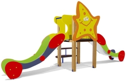 Горка двойная Морская звезда 08020 для детской площадки, фото 1 Горка двойная Морская звезда 08020 для детской площадки, фото 1