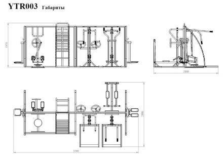Комплекс с уличными тренажерами TORUDA, фото 2