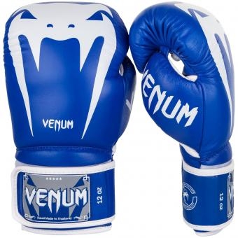 Перчатки боксерские Venum Giant 3.0 Blue/White Nappa Leather, фото 1
